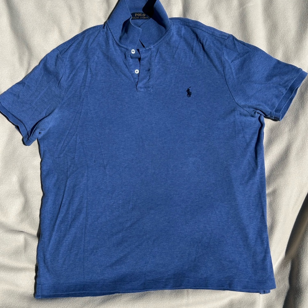 Ralph Lauren Blue Polo Shirt Classic Design